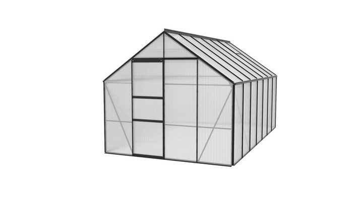 Växthus Merkur 11500 Svart Poly Sockel 11,5 m² Vitavia